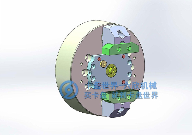 二爪后拉卡盤不規則工件夾持方案
